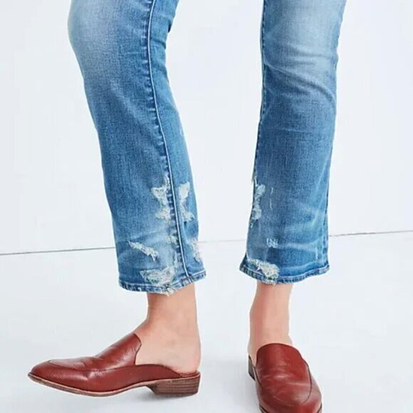 Madewell Cali Demi-Boot Jeans in Bess Wash: Button-Front Edition Size 26 - Picture 2 of 13